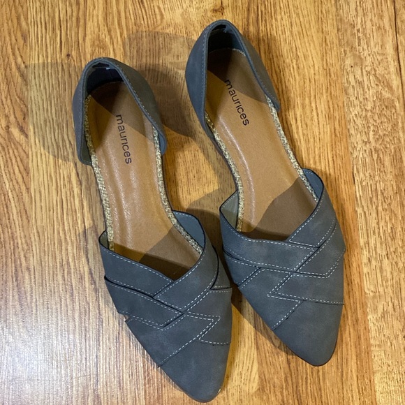 Maurices Shoes - Maurices D’orsay Flats Cut Out Woven Stone Gray Size 9M NWOT